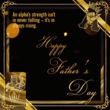a black and gold father 's day greeting card