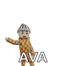 a picture of a clown with the words happy birthday ava