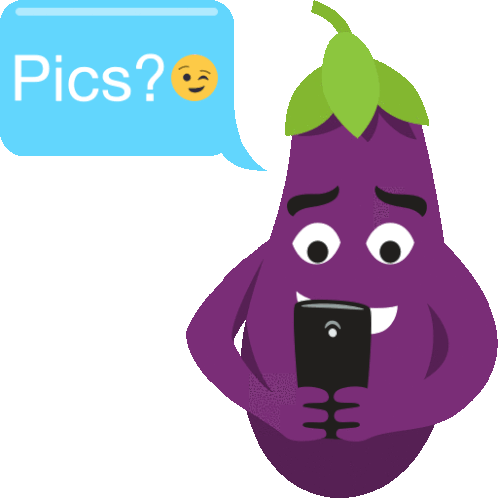 Pics Eggplant Life Sticker - Pics Eggplant Life Joypixels Stickers