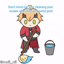 Genshin Thoma Toma Cleaning House GIF