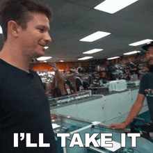 a man says i 'll take it while standing in a store