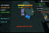 a screenshot of a video game with 150 needed collected 135 level 10 money 27 dollars