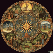 a painting of a circle with the word pixiz on the bottom