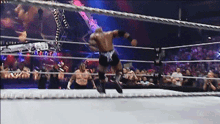 Lashley Over The Rope Dive GIF - Lashley Over The Rope Dive GIFs