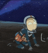 a cartoon of rick and morty in space