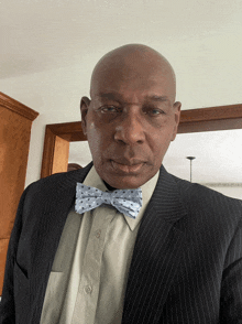 a man wearing a suit and a bow tie