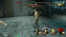 a screenshot of a video game shows a man fighting a woman named elhina