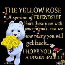 Yellow Rose GIF - Yellow Rose Friendship GIFs