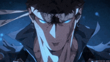 a close up of a man 's face with the words masterpiece scene below