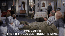 Ive Got It The Fifth Golden Ticket Is Mine Willy Wonka And The Chocolate Factory GIF - Ive Got It The Fifth Golden Ticket Is Mine Willy Wonka And The Chocolate Factory The Last Ticket Is Mine GIFs
