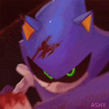 a drawing of sonic the hedgehog with ashy written on the bottom right