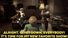Tmnt Michelangelo GIF - Tmnt Michelangelo Its Time For My New Favorite Show GIFs