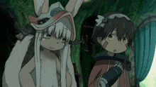 a boy and a girl are standing next to each other in a cartoon