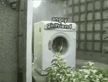 Angry Girlfriend Washing Machine GIF - Angry Girlfriend Washing Machine Aggravate The Situation GIFs
