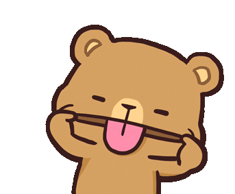 Fart Mocha Bear Sticker - Fart Mocha Bear Tongue Out Stickers
