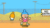 a pixel art drawing of a girl dancing in front of a police car that says police