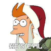 Hes Evil Philip J Fry Sticker - Hes Evil Philip J Fry Futurama Stickers