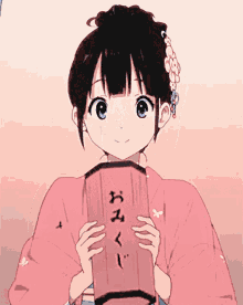 Cute Pink Kimono GIF - Cute Pink Kimono Anime GIFs