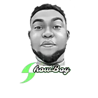 a black and white drawing of a man 's face with the words how boy written below it
