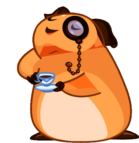 Cavy Tea Sips Tea Sticker - Cavy Tea Sips Tea Drinking Tea Stickers