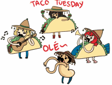 Taco Tuesday GIF - Taco Tuesday Ole Mexican Band Taco GIFs