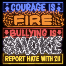 Courage Is Fire Bullying Is Smoke GIF - Courage Is Fire Bullying Is Smoke Report Hate With211 GIFs