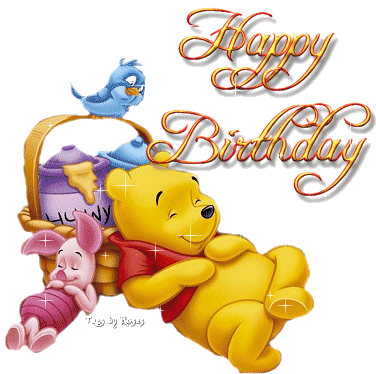 Pooh Birthday Sticker - Pooh Birthday Happy Birthday Stickers