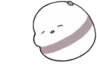 a cartoon drawing of a bear laying down with a sad look on its face