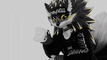 a furry character with a hat that says rd + 500 on it