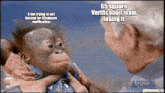 a monkey being held by a man with 65 square verification team losing it written on the bottom