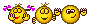 a group of pixel art smiley faces with different expressions