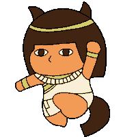 a cartoon drawing of a person with a horse 's tail and ears
