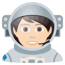 astronaut joypixels space suit smile happy