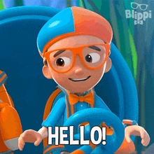 Hello Blippi GIF - Hello Blippi Blippi Wonders Educational Cartoons For Kids GIFs