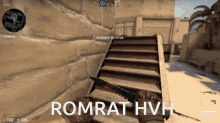 a screenshot of a video game with the words romrat hvh