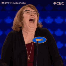 Laughing Hysterically Family Feud Canada GIF - Laughing Hysterically Family Feud Canada Laughing GIFs