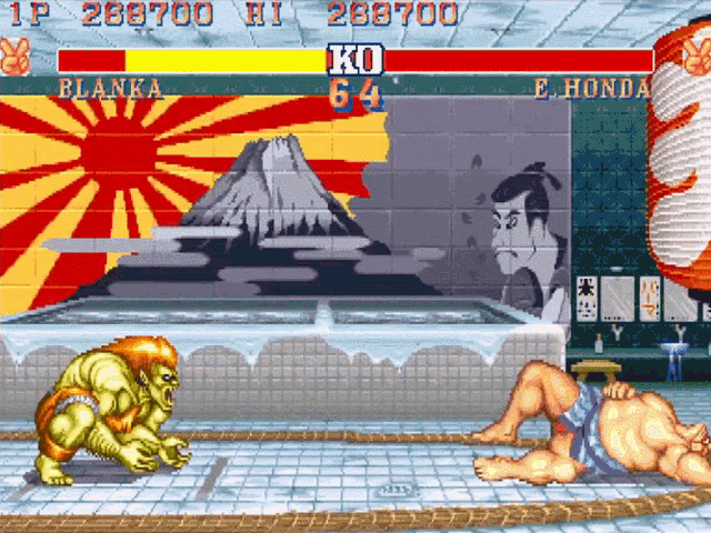 Street Fighter II - The World Warrior (SNES) - Blanka (Hardest) on Make a  GIF