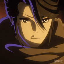 a close up of a cartoon character with netflix written on the bottom