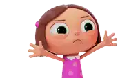 a cartoon girl holding an ice cream cone with the words yay food below it