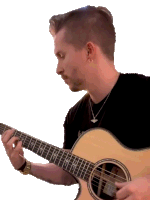 Playing My Acoustic Guitar Cole Rolland Sticker - Playing My Acoustic Guitar Cole Rolland Strumming My Guitar Stickers