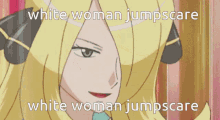 Nephyxutune White Woman Jumpscare GIF - Nephyxutune White Woman Jumpscare Cynthia Pokemon GIFs