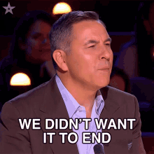 We Didnt Want It To End David Walliams GIF - We Didnt Want It To End David Walliams Britains Got Talent GIFs
