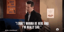 sean hayes jack mcfarland dont wanna be here will and grace really sad wanna go home