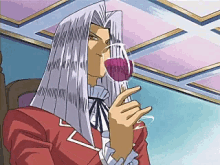 Yugioh Pegasus GIF - Yugioh Pegasus Drinking Wine GIFs