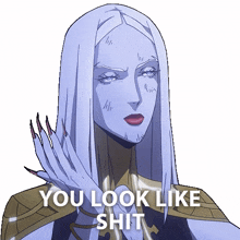 you look like shit carmilla castlevania you appear disgusting you look awful