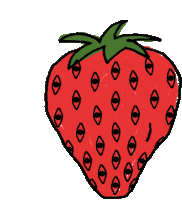 Erdbeere Strawberry Sticker - Erdbeere Strawberry Fruit Stickers