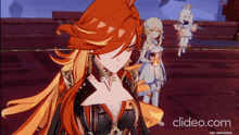 a screenshot of a video game with the website clideo.com