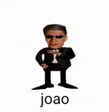 a cartoon of a man in a tuxedo with the word joao on the bottom