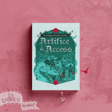 a book called artifice and access has 14 stories on the cover