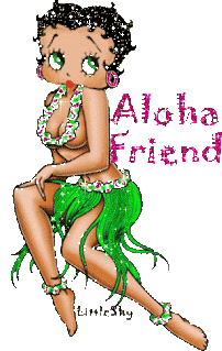 Betty Boop Aloha Friend Sticker - Betty Boop Aloha Friend Blink Stickers